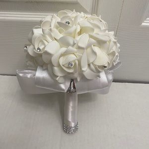 wedding bouquet (faux flowers)